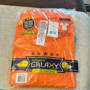 Galaxy by Harvic Uniform‎ Orange Polo Shirt size L NWT